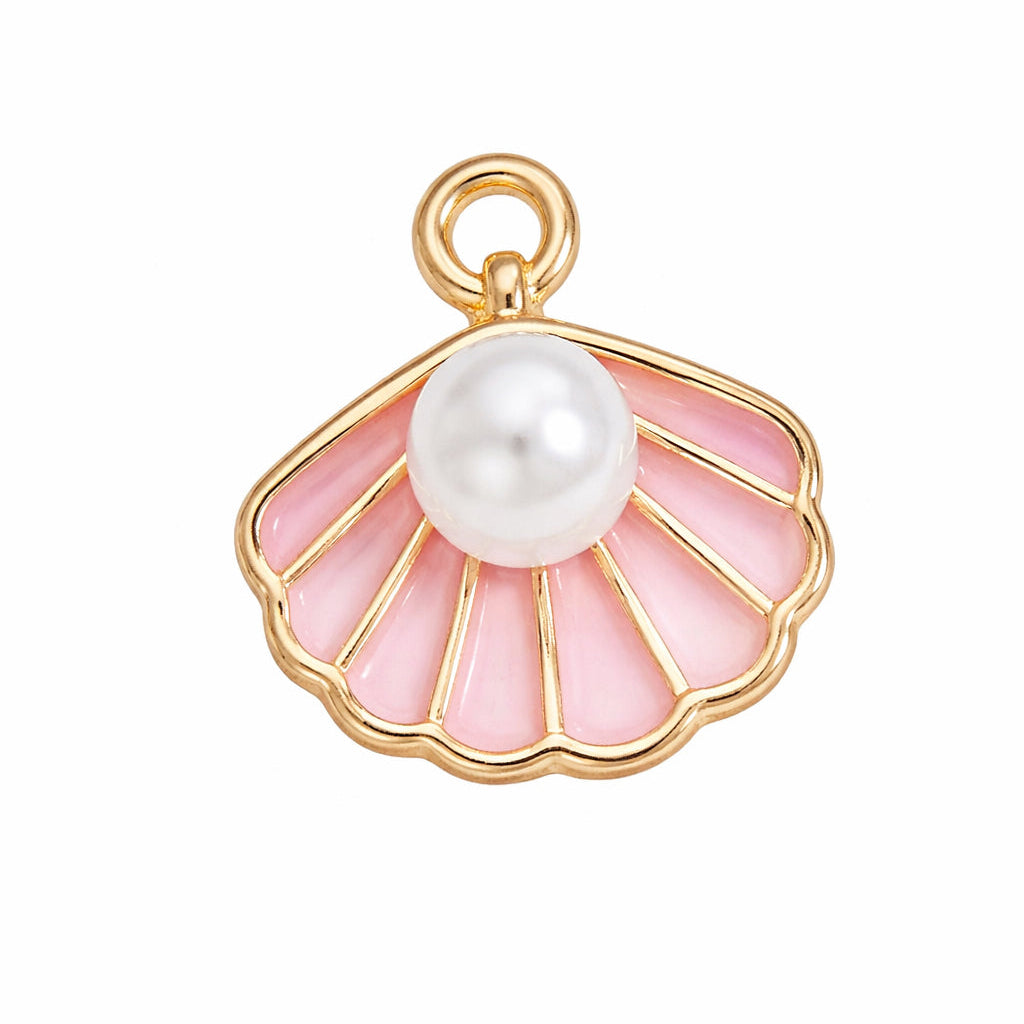 Pearl and Pink Shell Charm