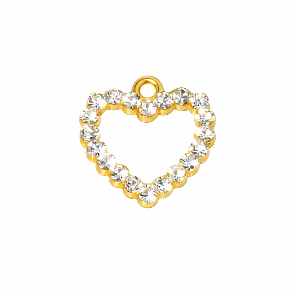 Diamante Heart Charm