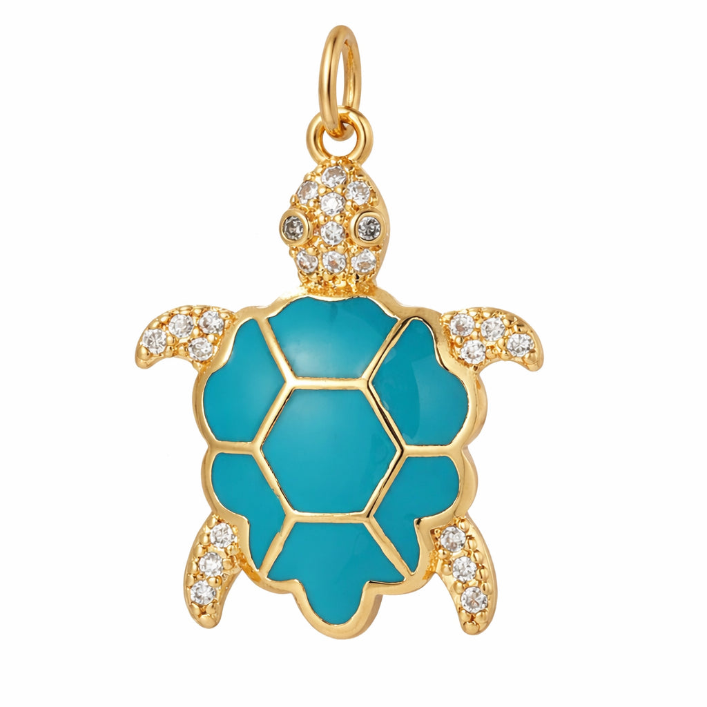 Blue Turtle Charm