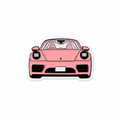 Pink Porsche Sticker