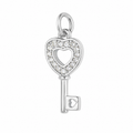 Silver Key Charm