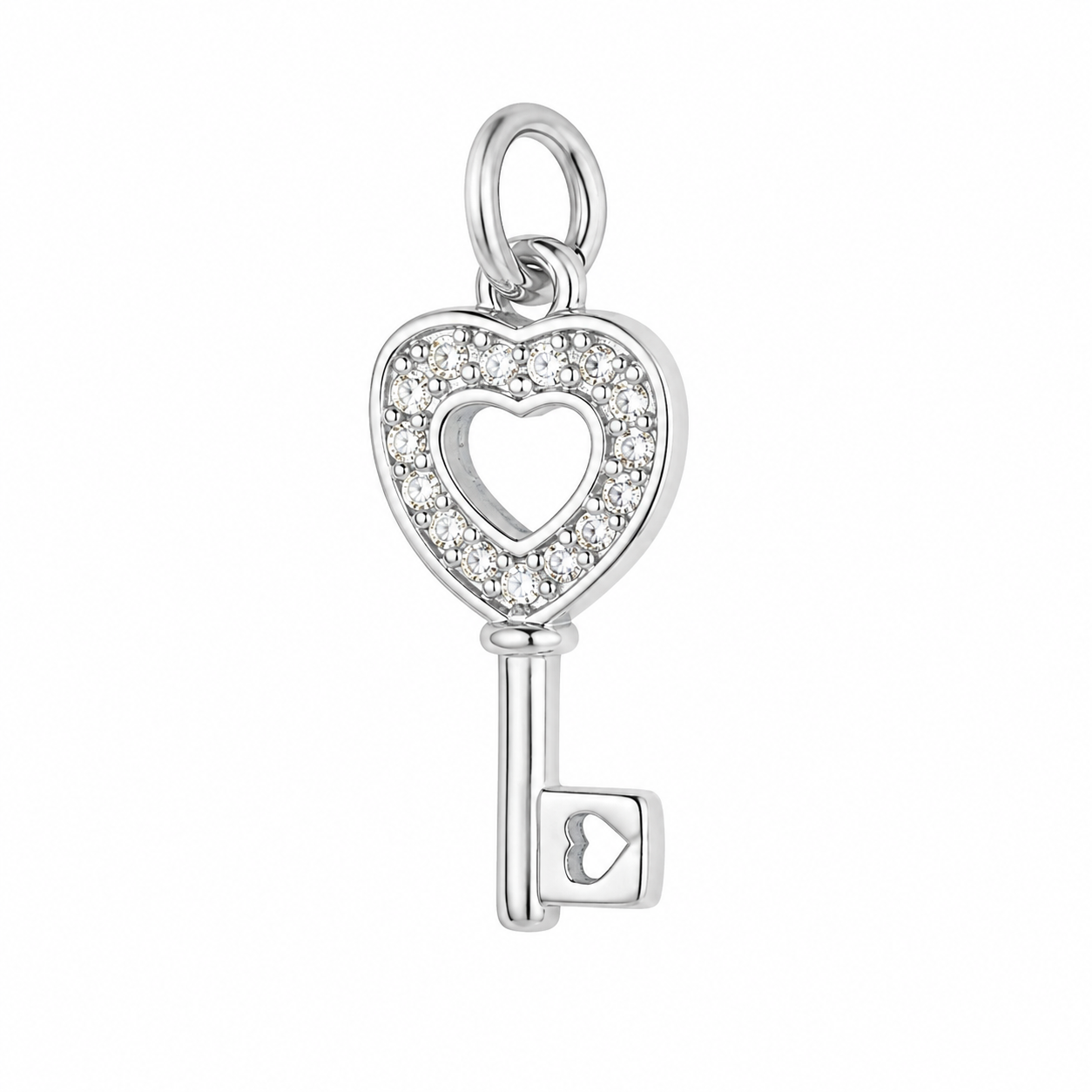 Silver Key Charm