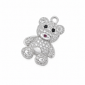 Silver Teddy Charm