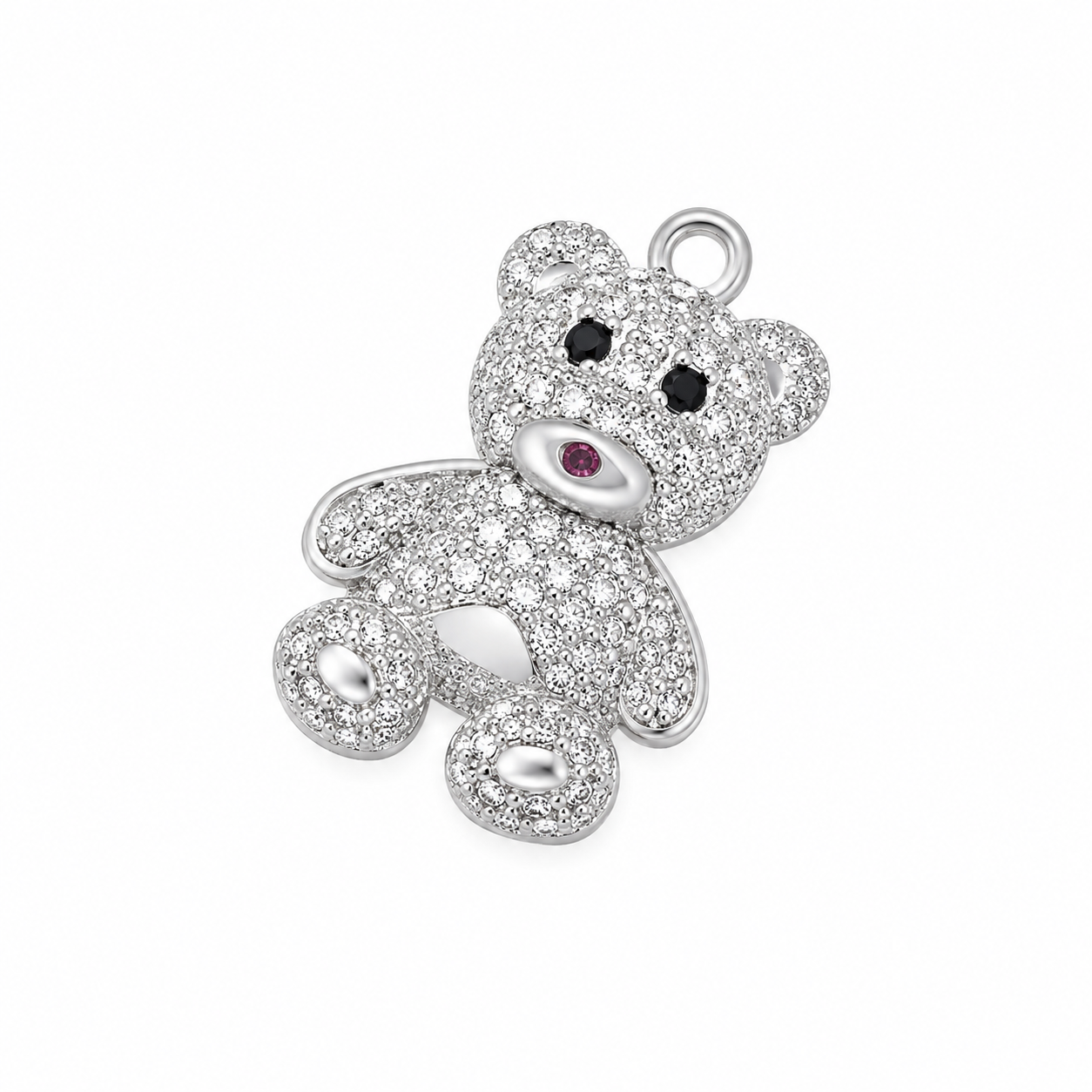 Silver Teddy Charm