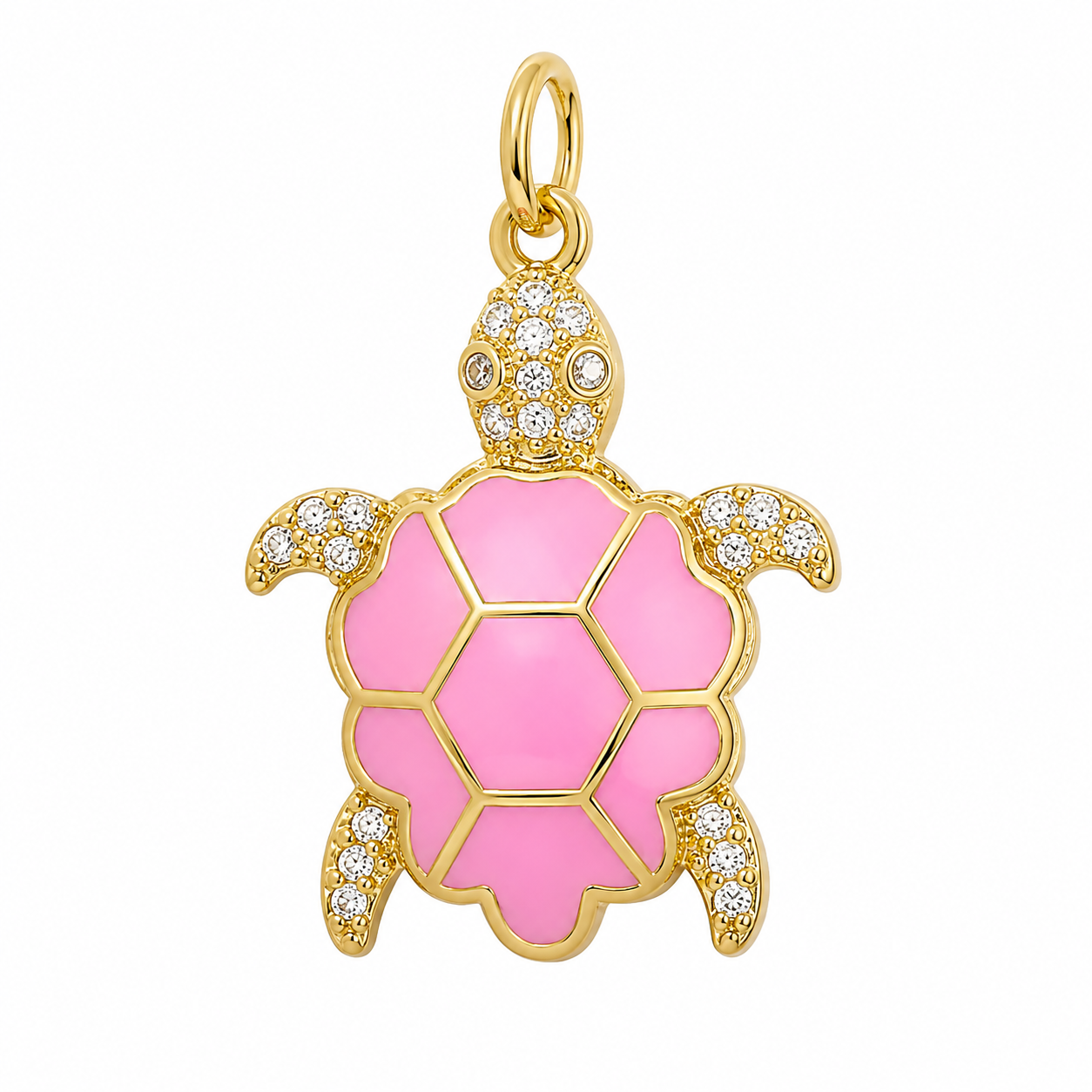 Pink Turtle Charm