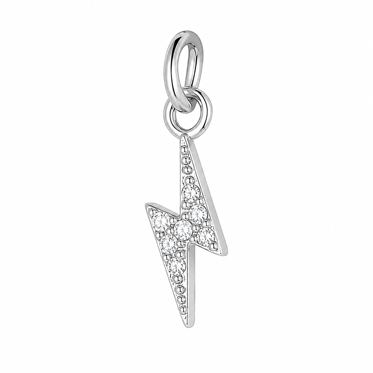 Silver Thunderbolt Charm