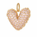Large Pink Heart Charm