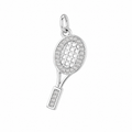 Silver Tennis Racket Charm