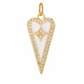 White Heart Charm
