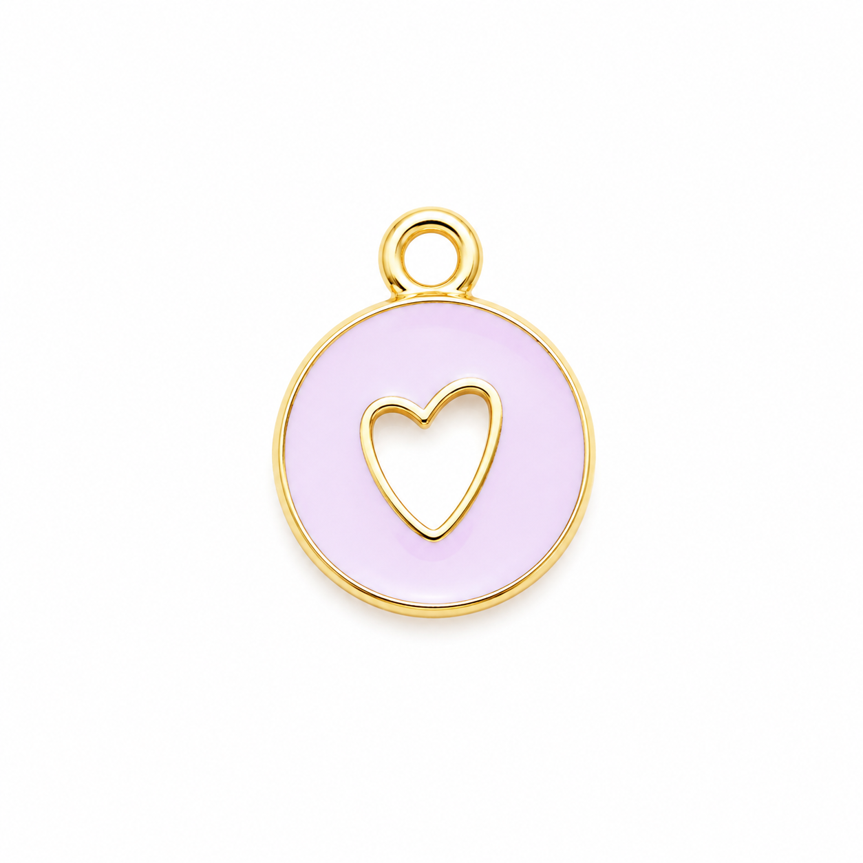Round Heart Charm