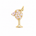 Pink Wine Glass Charm