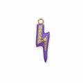 Purple thunderbolt charm
