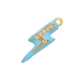 Blue Thunderbolt Charm