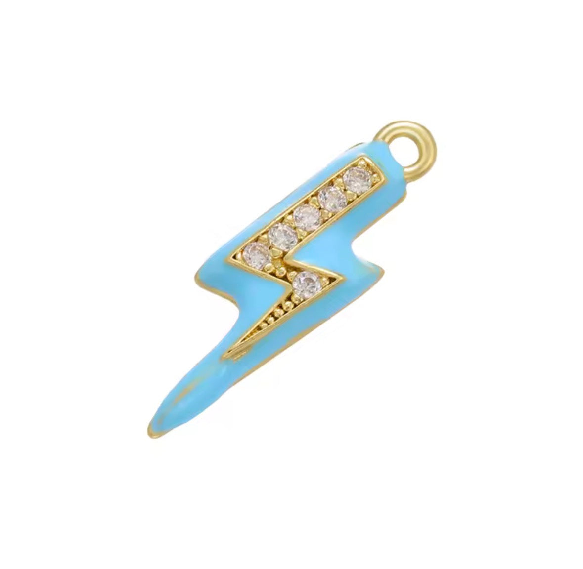 Blue Thunderbolt Charm