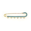 Blue Safety Pin (6 Charms)