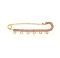 Pink Safety Pin (6 Charms)