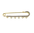 White Safety Pin (6 Charms)