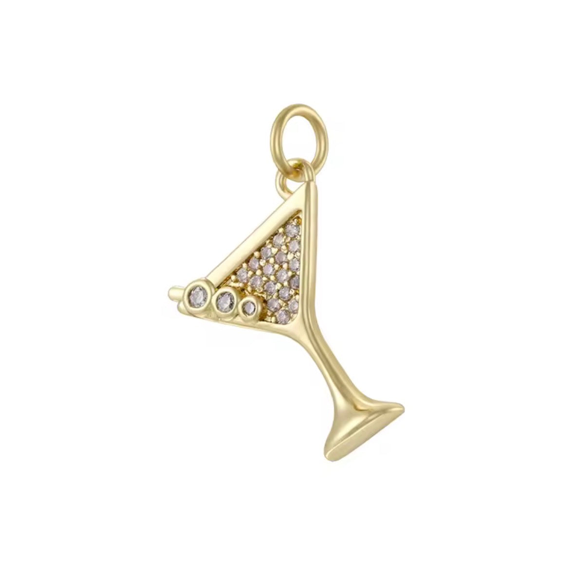 Gold Drink Charm