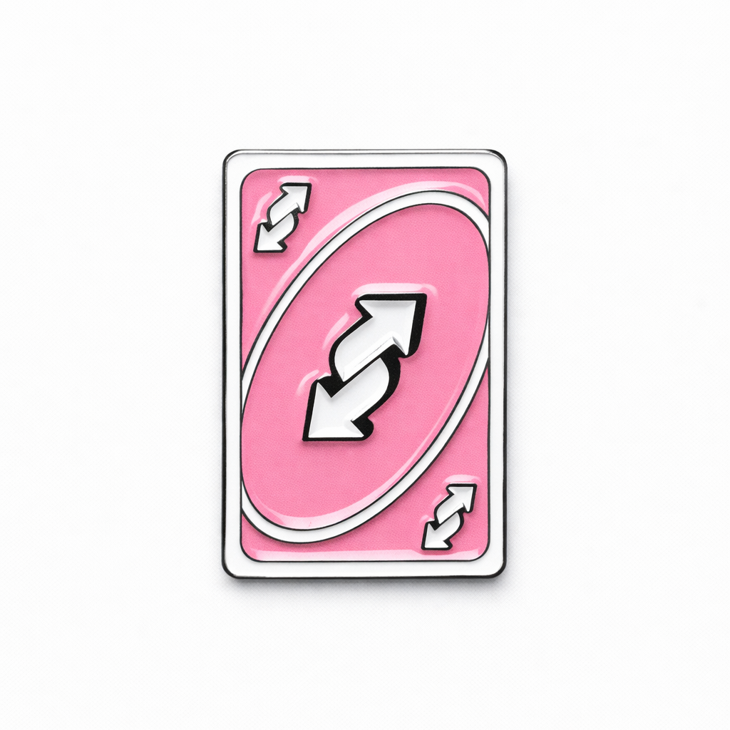 Pink Uno Card Sticker